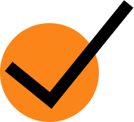 orange check mark